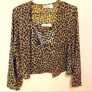 Animal Print Cami & Cardigan, Kathryn (L, EUC)